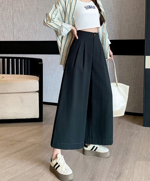 ReRe(リリ)の「タック付きハイウエストワイドパンツ(その他パンツ・レディース・ブラック/テラコッタ/ベージュ・MEDIUM/LARGE)」の12枚目の写真