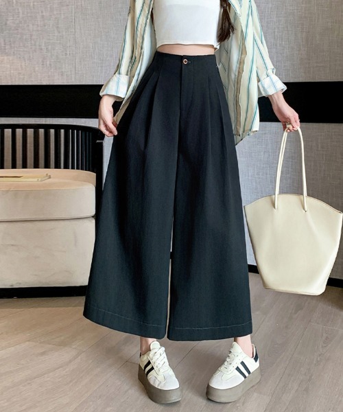ReRe(リリ)の「タック付きハイウエストワイドパンツ(その他パンツ・レディース・ブラック/テラコッタ/ベージュ・MEDIUM/LARGE)」の11枚目の写真