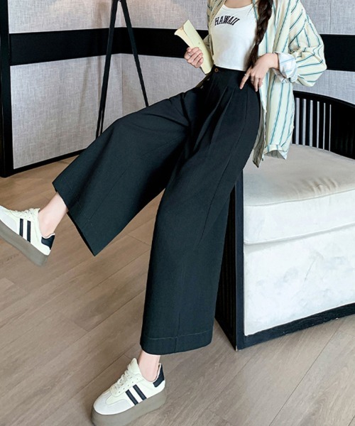 ReRe(リリ)の「タック付きハイウエストワイドパンツ(その他パンツ・レディース・ブラック/テラコッタ/ベージュ・MEDIUM/LARGE)」の9枚目の写真