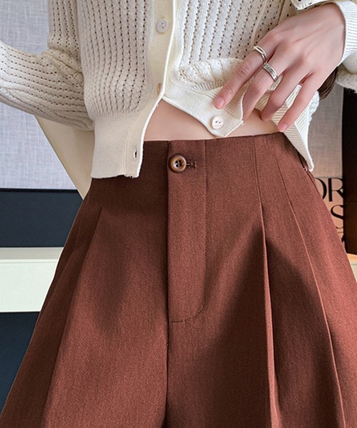 ReRe(リリ)の「タック付きハイウエストワイドパンツ(その他パンツ・レディース・ブラック/テラコッタ/ベージュ・MEDIUM/LARGE)」の7枚目の写真