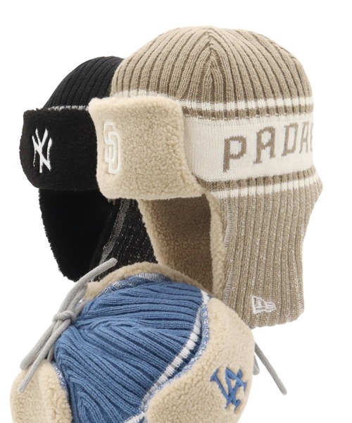 ニューエラ ニットトラッパー MLB ボア（ニットキャップ/ビーニー