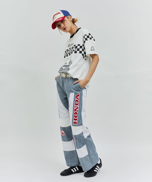 atmos pink(アトモスピンク)の「HONDA x atmos pink Racing Over T-shirt / ホンダ アトモス ピンク レーシング オーバー ティーシャツ 【SP】(Tシャツ/カットソー・レディース・チェック/ホワイト・FREE)」の15枚目の写真