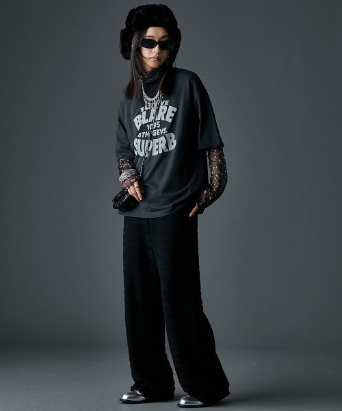 GEVS.(ジェイヴィス)の「ニットパンツ<大きいサイズ有>GEVS.(その他パンツ・レディース・ブルーグレー/ブラック・M/L/LL/3L/4L/5L)」の7枚目の写真