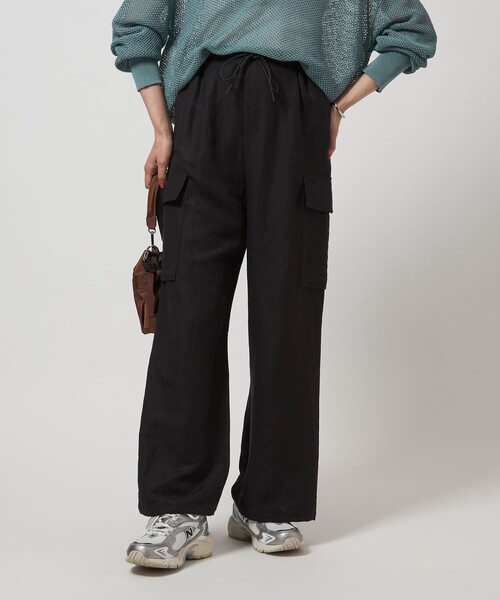 homspunグリーンレーベルフリースパンツ2点 セール】BREEZE LINEN ブリーズリネン カーゴ パンツ（カーゴ