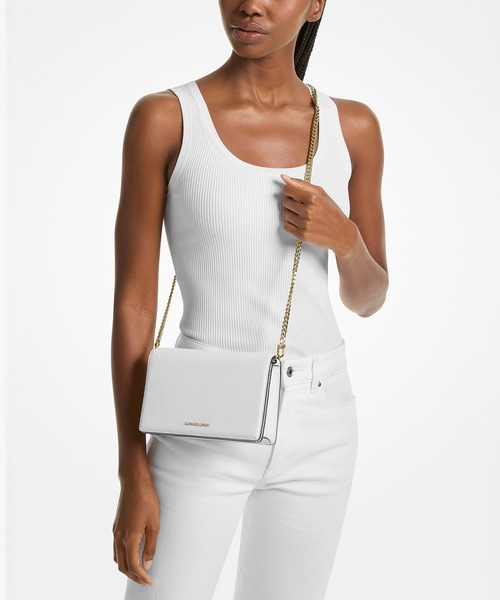MICHAEL KORS(マイケルコース)の「JET SET ペブルレザー クロスボディ ミディアム(ショルダーバッグ・レディース・ホワイト系・FREE)」の2枚目の写真