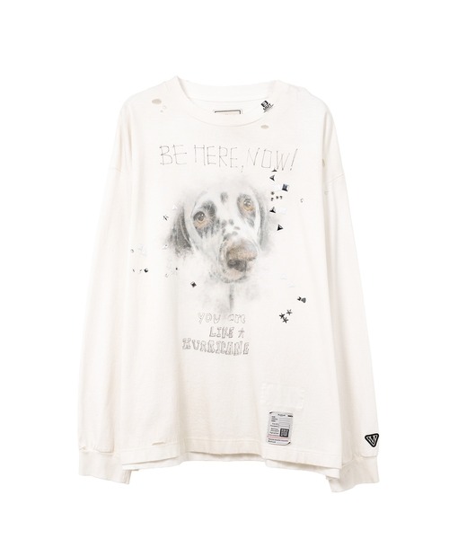 【MIHARAYASUHIRO】Dog Printed Embellished Distressed ロンT Maison MIHARA YASUHIRO ONLINE STORE（ミハラヤスヒロ