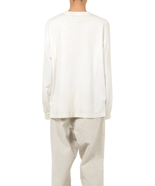 Maison MIHARA YASUHIRO(メゾンミハラヤスヒロ)の「Dog Printed Embellished Distressed Long Sleeve T-shirt(Tシャツ/カットソー・メンズ・ホワイト/ブラック/グレー・44/46/48)」の13枚目の写真