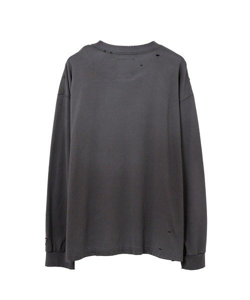 Maison MIHARA YASUHIRO(メゾンミハラヤスヒロ)の「Dog Printed Embellished Distressed Long Sleeve T-shirt(Tシャツ/カットソー・メンズ・ホワイト/ブラック/グレー・44/46/48)」の5枚目の写真