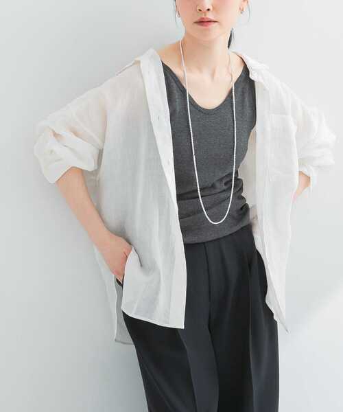 URBAN RESEARCH（アーバンリサーチ）の「『別注』Miller×URBAN RESEARCH　Prib Cami tank（キャミソール・レディース・アイボリー/チャコールグレー/ブルー系その他・FREE）」の22枚目の写真