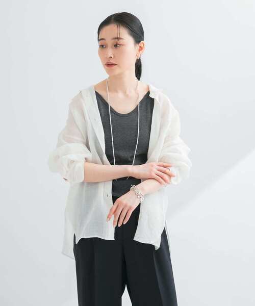 URBAN RESEARCH（アーバンリサーチ）の「『別注』Miller×URBAN RESEARCH　Prib Cami tank（キャミソール・レディース・アイボリー/チャコールグレー/ブルー系その他・FREE）」の20枚目の写真