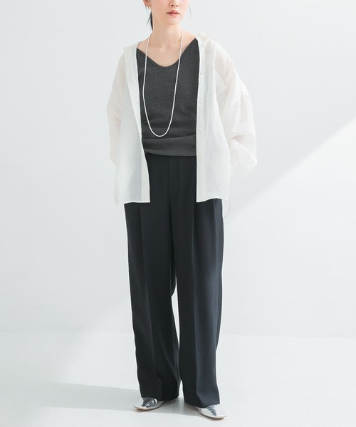 URBAN RESEARCH（アーバンリサーチ）の「『別注』Miller×URBAN RESEARCH　Prib Cami tank（キャミソール・レディース・アイボリー/チャコールグレー/ブルー系その他・FREE）」の19枚目の写真