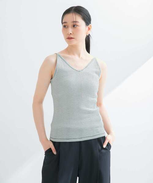 URBAN RESEARCH（アーバンリサーチ）の「『別注』Miller×URBAN RESEARCH　Prib Cami tank（キャミソール・レディース・アイボリー/チャコールグレー/ブルー系その他・FREE）」の17枚目の写真