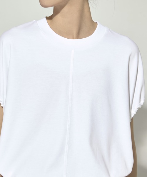 UJOH(ウジョー)の「【UJOH/ウジョー】《STUDIOUS別注》Drawcord Short T/ドローコードショートTシャツ(Tシャツ/カットソー・レディース・ホワイト/ブラック・2)」の13枚目の写真