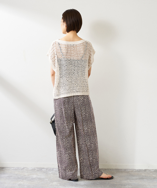 journal standard L'essage（ジャーナルスタンダードレサージュ）の「《追加》《別注》【LUSANA / ルサーナ】CICI PANTS：パンツ（その他パンツ・レディース・オートミール/ブラック系その他・X-SMALL/SMALL）」の11枚目の写真