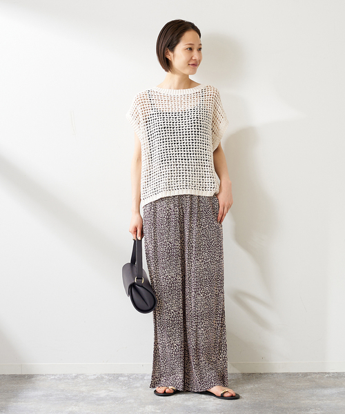 journal standard L'essage（ジャーナルスタンダードレサージュ）の「《追加》《別注》【LUSANA / ルサーナ】CICI PANTS：パンツ（その他パンツ・レディース・オートミール/ブラック系その他・X-SMALL/SMALL）」の12枚目の写真