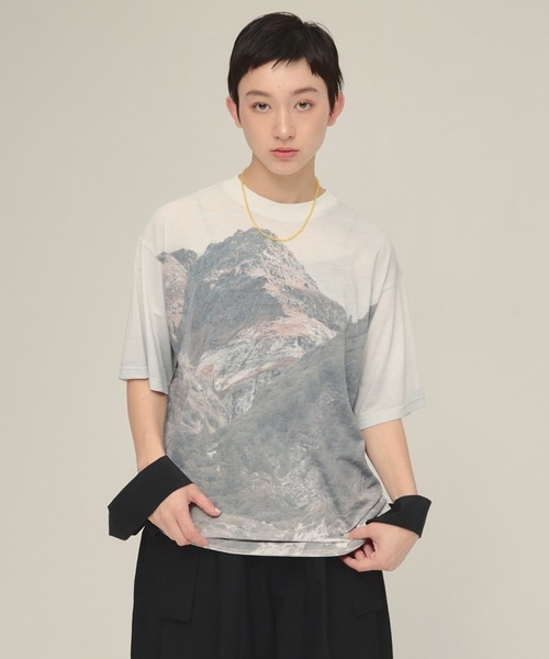 eL(エル)の「【eL】Day And Night TEE/570727(Tシャツ/カットソー・レディース・ネイビー系/グレー系その他・FREE)」の2枚目の写真
