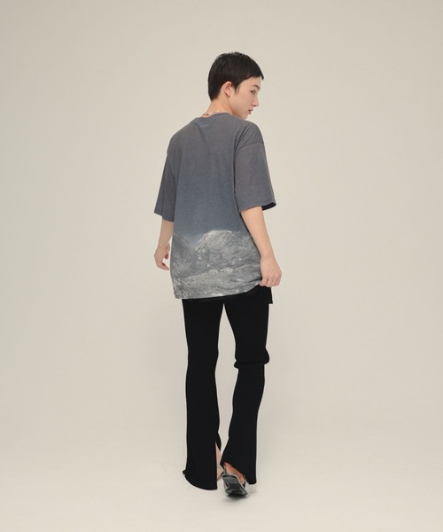 eL(エル)の「【eL】Day And Night TEE/570727(Tシャツ/カットソー・レディース・ネイビー系/グレー系その他・FREE)」の8枚目の写真
