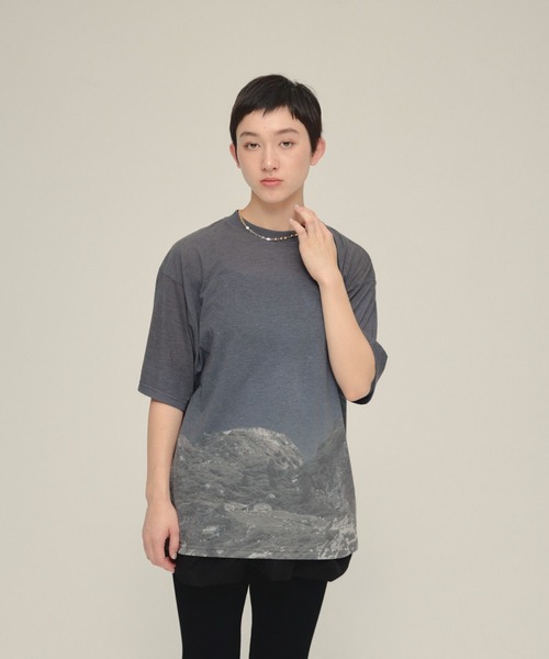 eL(エル)の「【eL】Day And Night TEE/570727(Tシャツ/カットソー・レディース・ネイビー系/グレー系その他・FREE)」の10枚目の写真