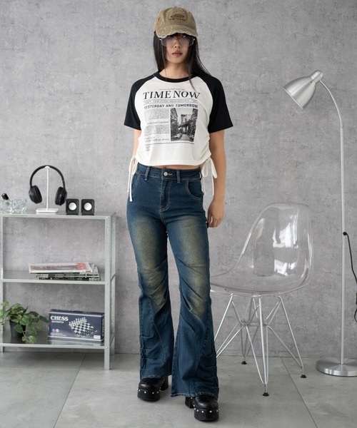 WEGO(ウィゴー)の「WEGO/グラフィックショートサイドリボンドロストT(Tシャツ/カットソー・レディース・その他7/その他4/その他5/その他1/その他2/その他3/その他6/その他9/その他8/その他10・FREE)」の16枚目の写真
