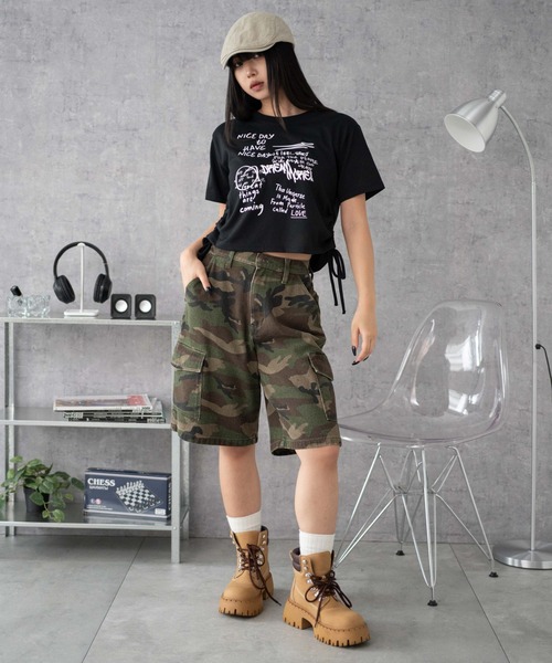 WEGO(ウィゴー)の「WEGO/グラフィックショートサイドリボンドロストT(Tシャツ/カットソー・レディース・その他7/その他4/その他5/その他1/その他2/その他3/その他6/その他9/その他8/その他10・FREE)」の19枚目の写真