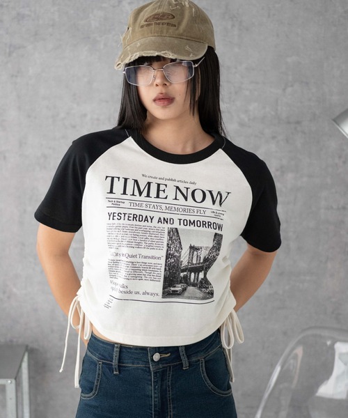 WEGO(ウィゴー)の「WEGO/グラフィックショートサイドリボンドロストT(Tシャツ/カットソー・レディース・その他7/その他4/その他5/その他1/その他2/その他3/その他6/その他9/その他8/その他10・FREE)」の12枚目の写真