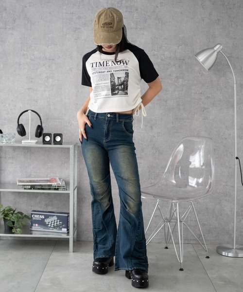 WEGO(ウィゴー)の「WEGO/グラフィックショートサイドリボンドロストT(Tシャツ/カットソー・レディース・その他7/その他4/その他5/その他1/その他2/その他3/その他6/その他9/その他8/その他10・FREE)」の14枚目の写真