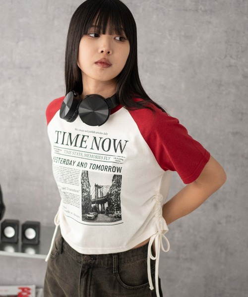 WEGO(ウィゴー)の「WEGO/グラフィックショートサイドリボンドロストT(Tシャツ/カットソー・レディース・その他7/その他4/その他5/その他1/その他2/その他3/その他6/その他9/その他8/その他10・FREE)」の15枚目の写真
