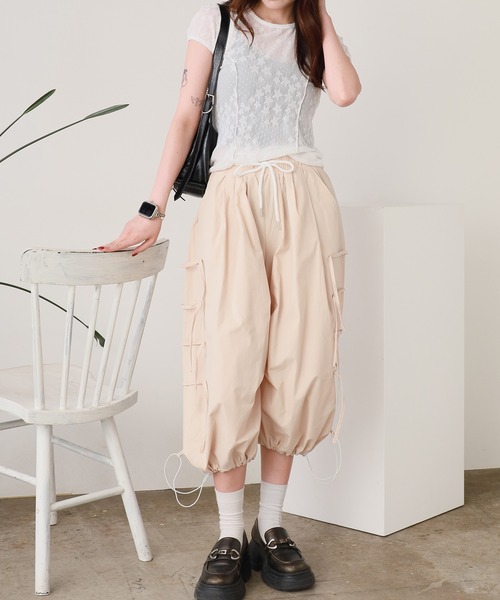 ROOPTOKYO（ループトウキョウ）の「サイド紐デザインワイドパンツ（その他パンツ・レディース・ホワイト/グレー/ブラック・M/L）」の14枚目の写真