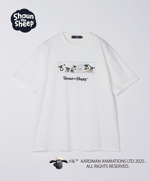 SHIPS Colors(シップス カラーズ)の「SHIPS Colors:ひつじのショーン コミック プリント Tシャツ◇(Tシャツ/カットソー・メンズ・ダークグレー/ホワイト・SMALL/X-LARGE/LARGE/MEDIUM)」の17枚目の写真