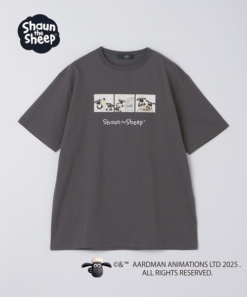 SHIPS Colors(シップス カラーズ)の「SHIPS Colors:ひつじのショーン コミック プリント Tシャツ◇(Tシャツ/カットソー・メンズ・ダークグレー/ホワイト・SMALL/X-LARGE/LARGE/MEDIUM)」の18枚目の写真