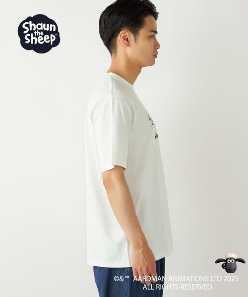 SHIPS Colors(シップス カラーズ)の「SHIPS Colors:ひつじのショーン コミック プリント Tシャツ◇(Tシャツ/カットソー・メンズ・ダークグレー/ホワイト・SMALL/X-LARGE/LARGE/MEDIUM)」の6枚目の写真
