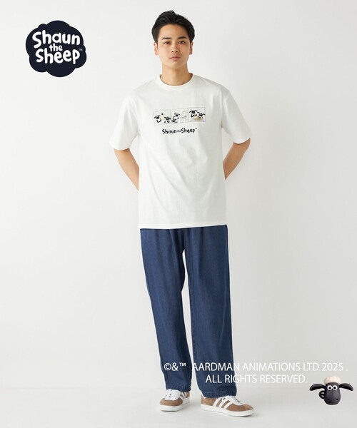 SHIPS Colors(シップス カラーズ)の「SHIPS Colors:ひつじのショーン コミック プリント Tシャツ◇(Tシャツ/カットソー・メンズ・ダークグレー/ホワイト・SMALL/X-LARGE/LARGE/MEDIUM)」の7枚目の写真