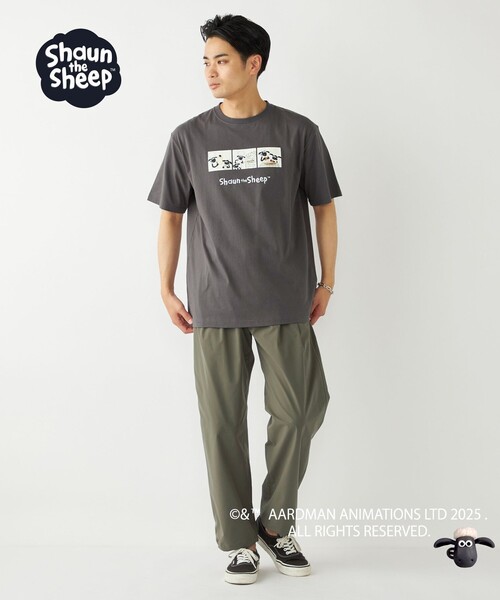 SHIPS Colors(シップス カラーズ)の「SHIPS Colors:ひつじのショーン コミック プリント Tシャツ◇(Tシャツ/カットソー・メンズ・ダークグレー/ホワイト・SMALL/X-LARGE/LARGE/MEDIUM)」の8枚目の写真