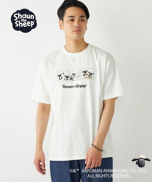 SHIPS Colors(シップス カラーズ)の「SHIPS Colors:ひつじのショーン コミック プリント Tシャツ◇(Tシャツ/カットソー・メンズ・ダークグレー/ホワイト・SMALL/X-LARGE/LARGE/MEDIUM)」の9枚目の写真