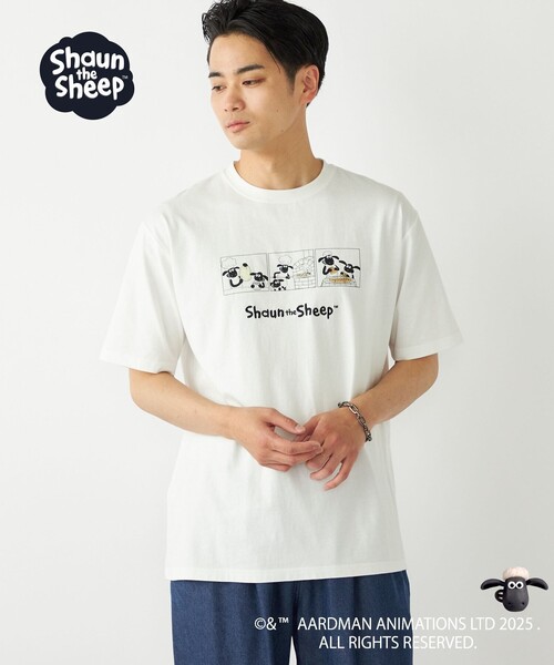 SHIPS Colors(シップス カラーズ)の「SHIPS Colors:ひつじのショーン コミック プリント Tシャツ◇(Tシャツ/カットソー・メンズ・ダークグレー/ホワイト・SMALL/X-LARGE/LARGE/MEDIUM)」の10枚目の写真