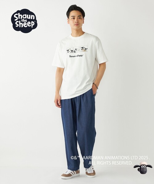 SHIPS Colors(シップス カラーズ)の「SHIPS Colors:ひつじのショーン コミック プリント Tシャツ◇(Tシャツ/カットソー・メンズ・ダークグレー/ホワイト・SMALL/X-LARGE/LARGE/MEDIUM)」の11枚目の写真