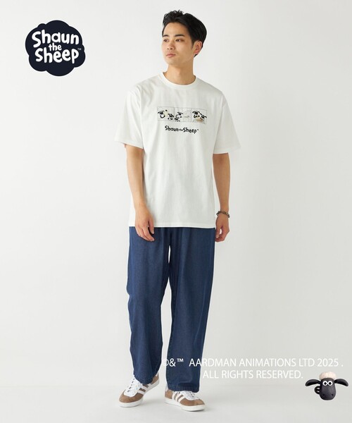 SHIPS Colors(シップス カラーズ)の「SHIPS Colors:ひつじのショーン コミック プリント Tシャツ◇(Tシャツ/カットソー・メンズ・ダークグレー/ホワイト・SMALL/X-LARGE/LARGE/MEDIUM)」の12枚目の写真
