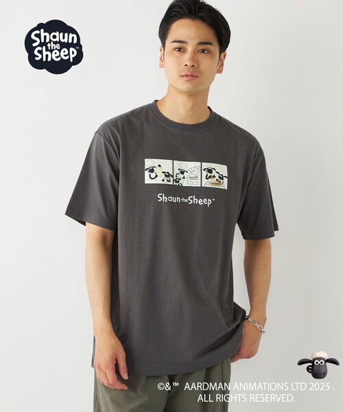 SHIPS Colors(シップス カラーズ)の「SHIPS Colors:ひつじのショーン コミック プリント Tシャツ◇(Tシャツ/カットソー・メンズ・ダークグレー/ホワイト・SMALL/X-LARGE/LARGE/MEDIUM)」の13枚目の写真