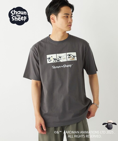 SHIPS Colors(シップス カラーズ)の「SHIPS Colors:ひつじのショーン コミック プリント Tシャツ◇(Tシャツ/カットソー・メンズ・ダークグレー/ホワイト・SMALL/X-LARGE/LARGE/MEDIUM)」の14枚目の写真