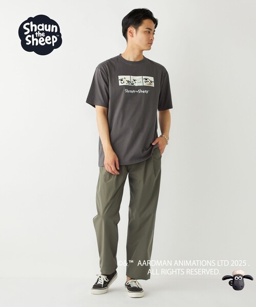 SHIPS Colors(シップス カラーズ)の「SHIPS Colors:ひつじのショーン コミック プリント Tシャツ◇(Tシャツ/カットソー・メンズ・ダークグレー/ホワイト・SMALL/X-LARGE/LARGE/MEDIUM)」の16枚目の写真