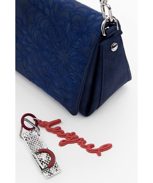 Desigual（デシグアル）の「マンダラエンボスクロス　ショルダーミニバッグ（ボディバッグ/ウエストポーチ・レディース・ブルー・FREE）」の4枚目の写真