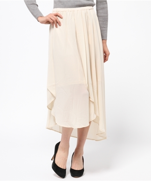 mystic（ミスティック）の「【mystic】シフォンスカート（スカート・レディース・オフホワイト/レッド/グリーン/ブラック・ﾌﾘ-）」の2枚目の写真