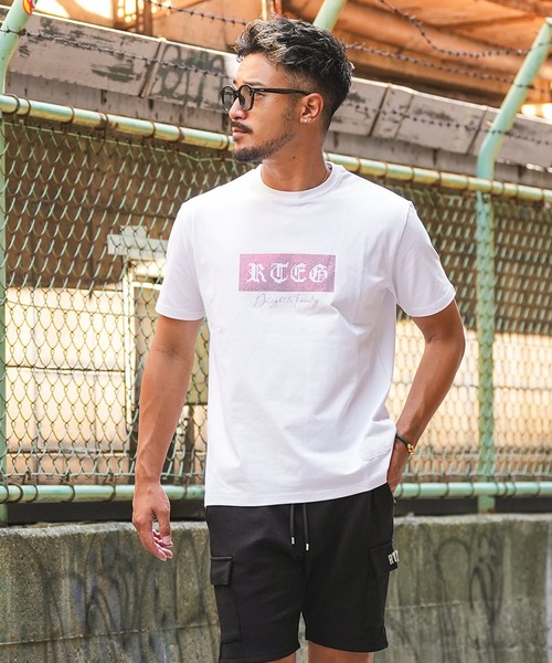 adamsJUGGLER(アダムスジャグラー)の「RTEGボックスR.Sティー(Tシャツ/カットソー・メンズ・ブラック×シルバー/ホワイト×レッド/ブラック×レッド/ホワイト×ブラック・M/XL/XXL/S/L)」の2枚目の写真