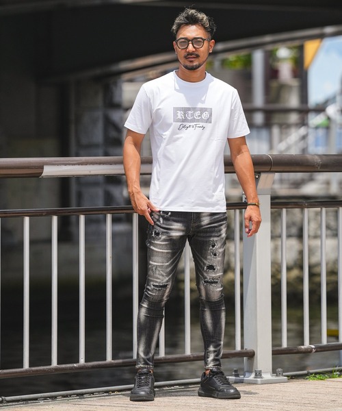 adamsJUGGLER(アダムスジャグラー)の「RTEGボックスR.Sティー(Tシャツ/カットソー・メンズ・ブラック×シルバー/ホワイト×レッド/ブラック×レッド/ホワイト×ブラック・M/XL/XXL/S/L)」の10枚目の写真