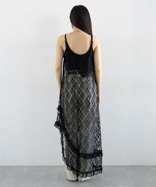RAGEBLUE（レイジブルー）の「アシメレースキャミワンピース（ワンピース・レディース・ホワイト/ブラック・FREE）」の10枚目の写真