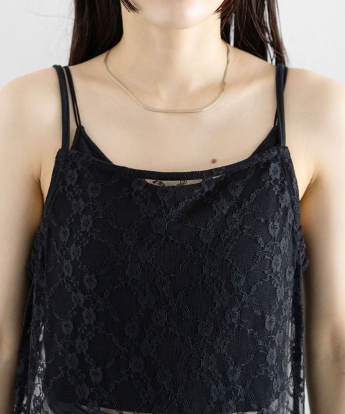 RAGEBLUE（レイジブルー）の「アシメレースキャミワンピース（ワンピース・レディース・ホワイト/ブラック・FREE）」の11枚目の写真