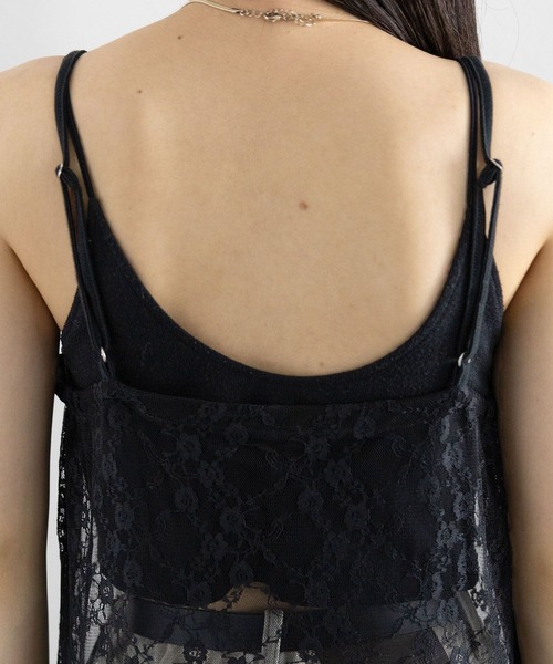 RAGEBLUE（レイジブルー）の「アシメレースキャミワンピース（ワンピース・レディース・ホワイト/ブラック・FREE）」の14枚目の写真