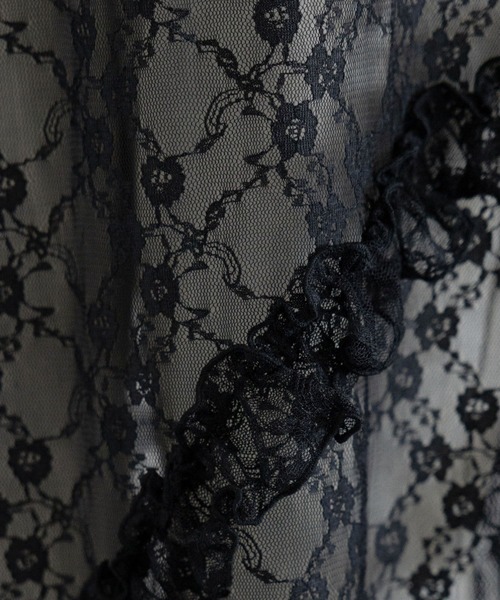 RAGEBLUE（レイジブルー）の「アシメレースキャミワンピース（ワンピース・レディース・ホワイト/ブラック・FREE）」の16枚目の写真