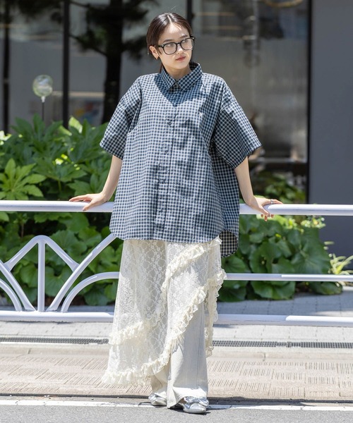 RAGEBLUE（レイジブルー）の「アシメレースキャミワンピース（ワンピース・レディース・ホワイト/ブラック・FREE）」の17枚目の写真