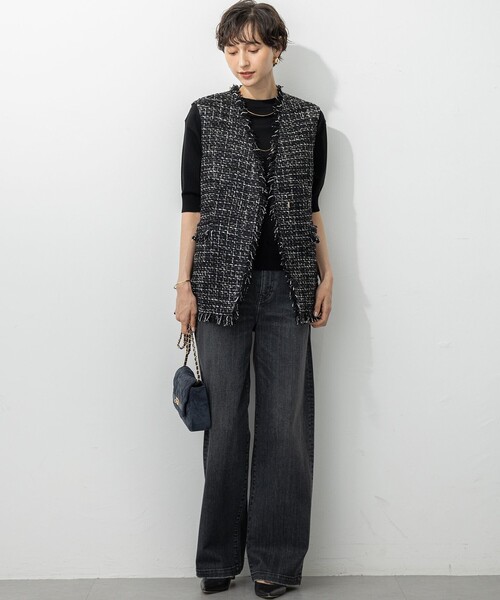 【美品】【GLOW10月号掲載】 23区　GIOLICA オータムツイードジレ セール】【GLOW10月号掲載】GIOLICA オータム ツイード ジレ（その他